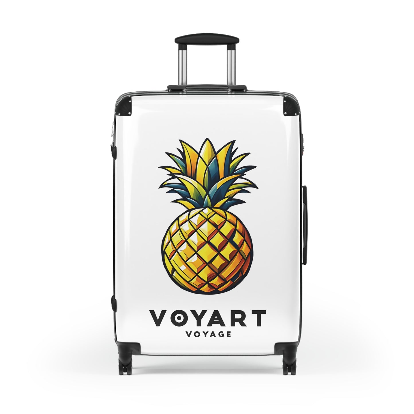 VV Rolling Suitcase w/360° Swivel Wheels: Pineapple