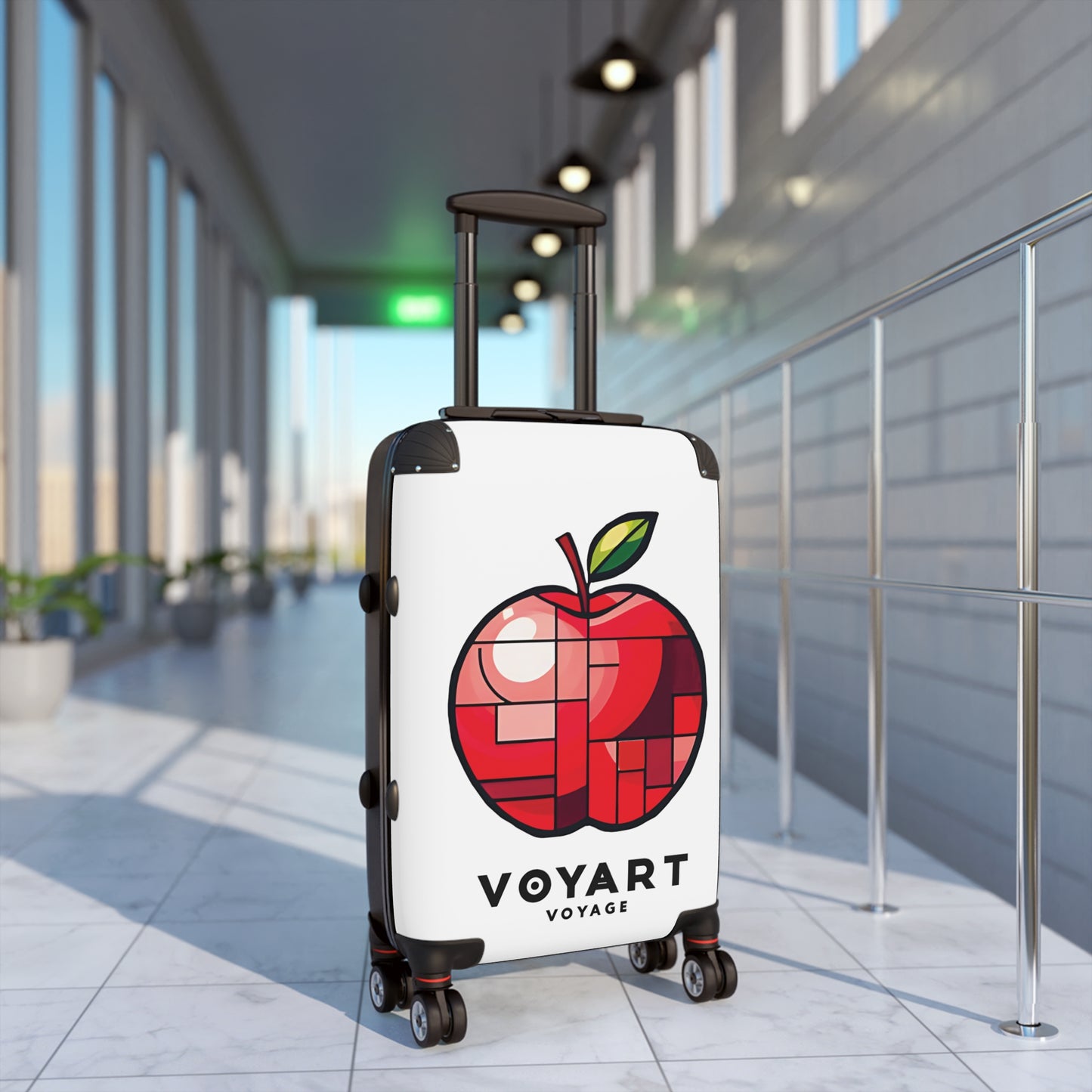 VV Rolling Suitcase w/360° Swivel Wheels: Apple