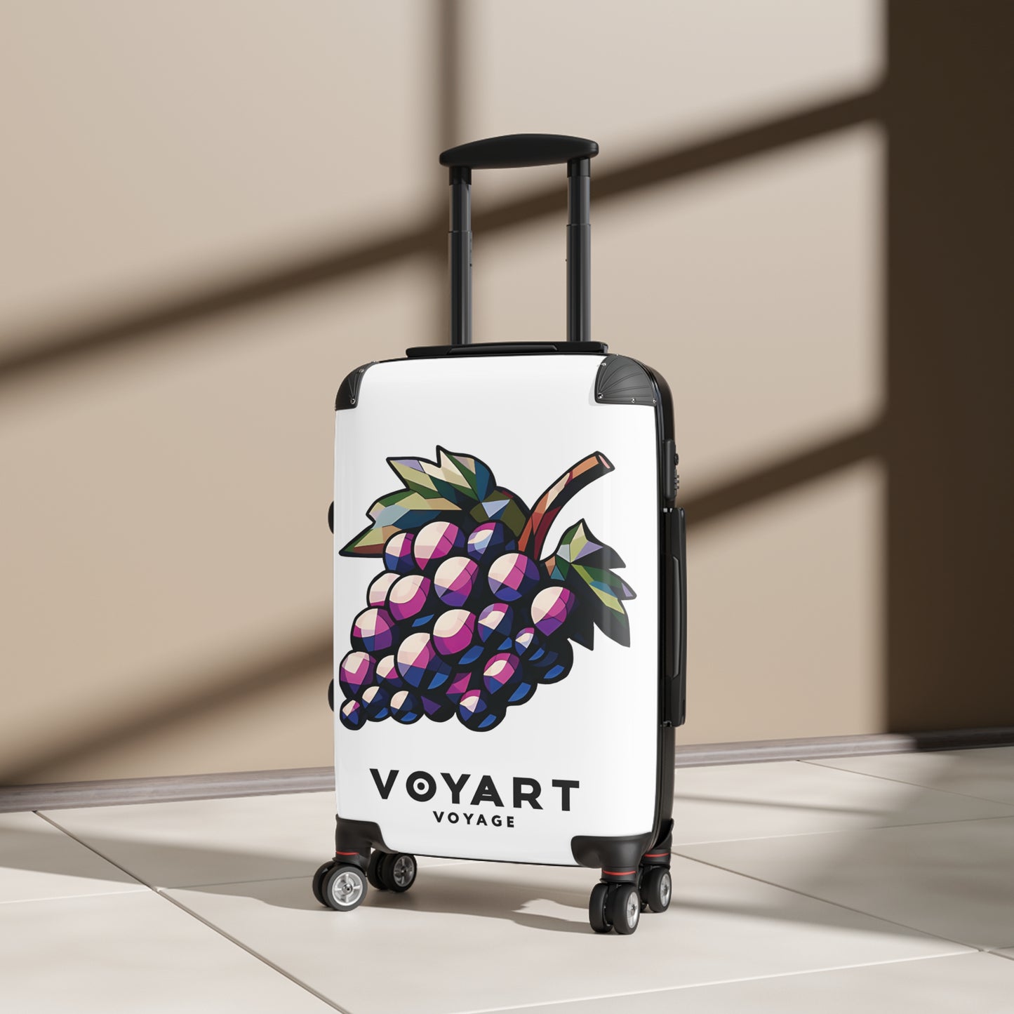 VV Rolling Suitcase w/360° Swivel Wheels: Grape