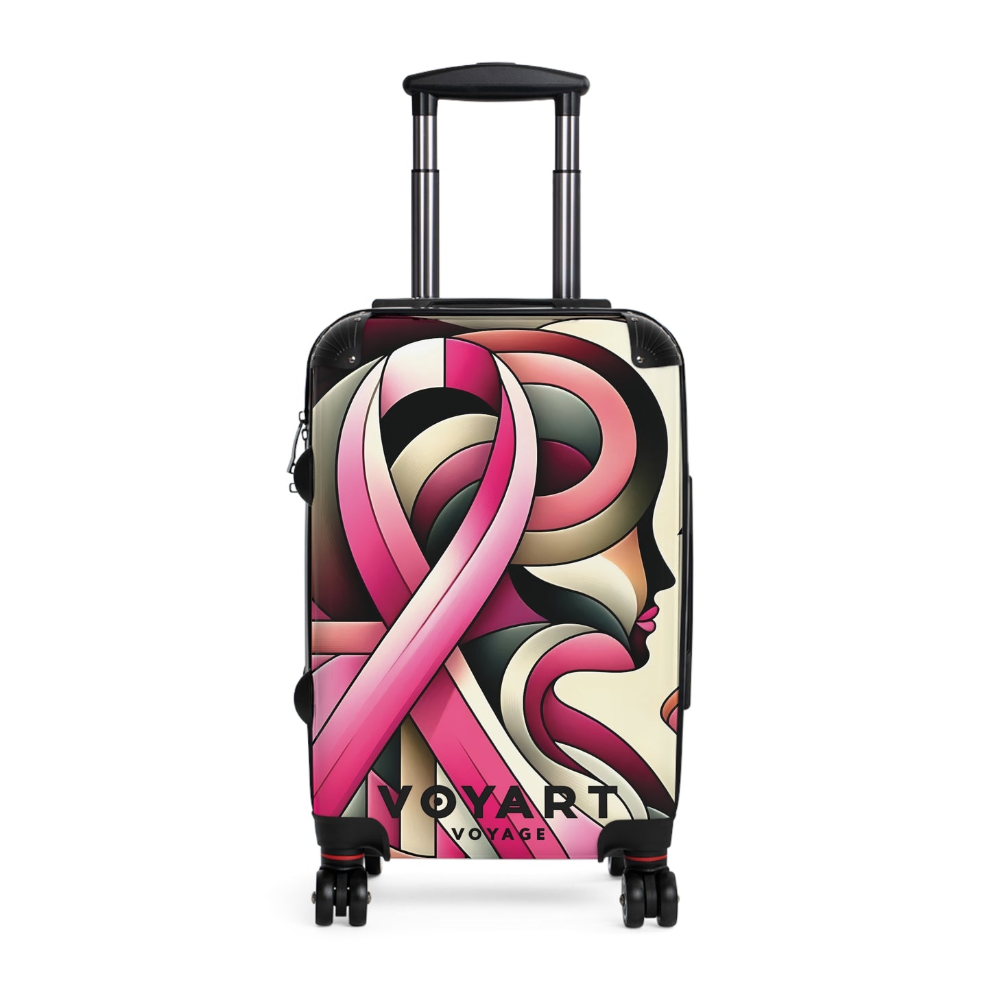 VV Rolling Suitcase w/360° Swivel Wheels: Pink Purpose