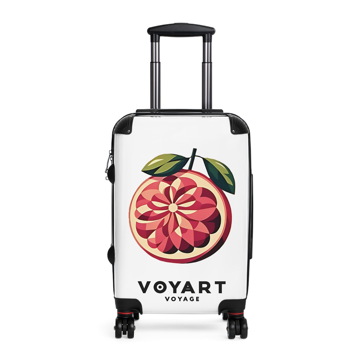 VV Rolling Suitcase w/360° Swivel Wheels: Pink Grapefruit