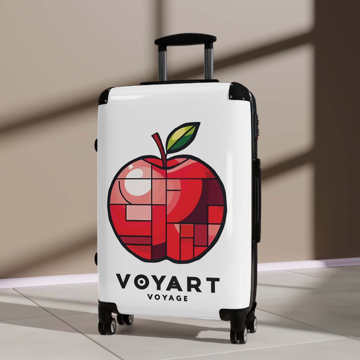 VV Rolling Suitcase w/360° Swivel Wheels: Apple