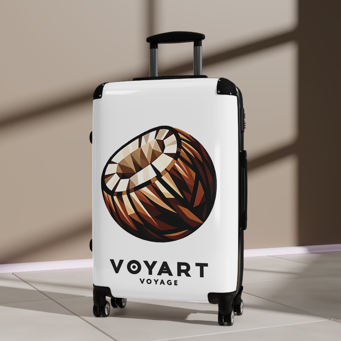 VV Rolling Suitcase w/360° Swivel Wheels: Coconut