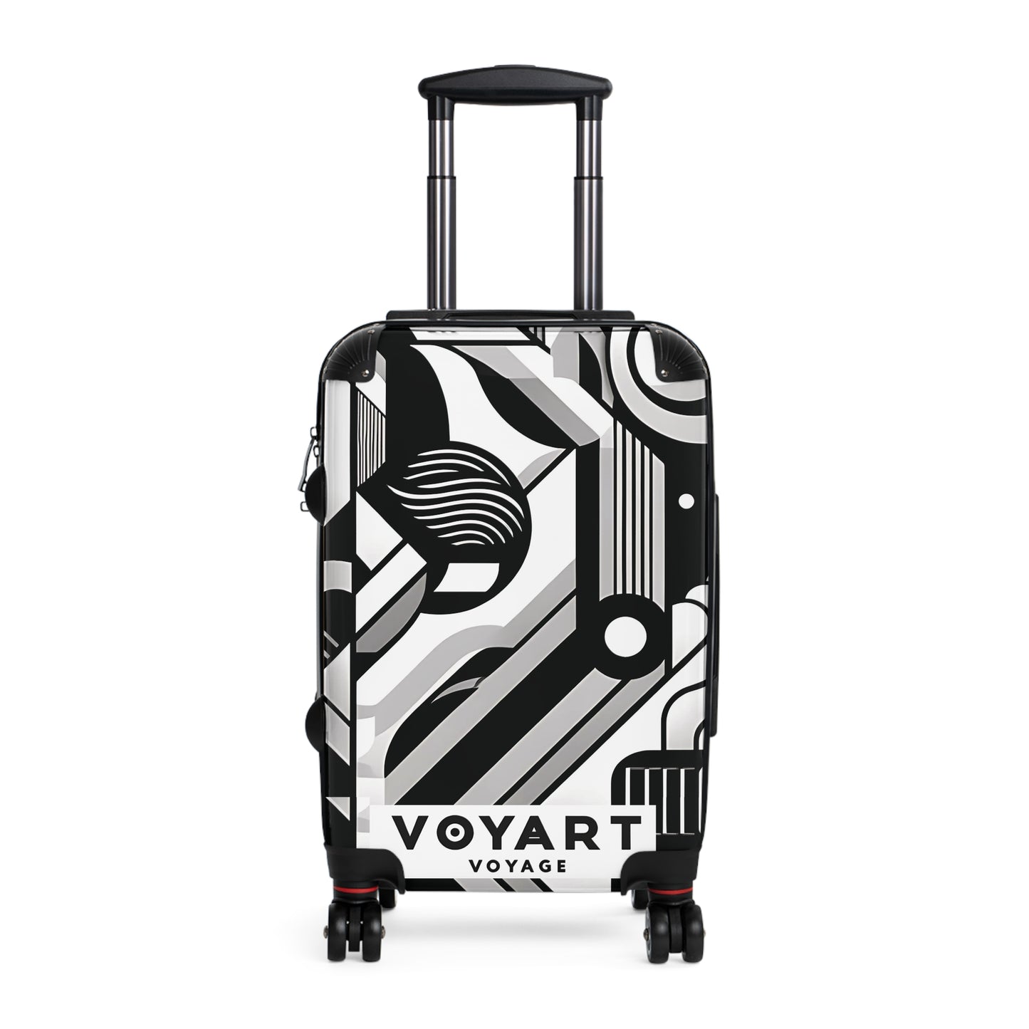 VV Rolling Suitcase w/360° Swivel Wheels: Gallery Black & White