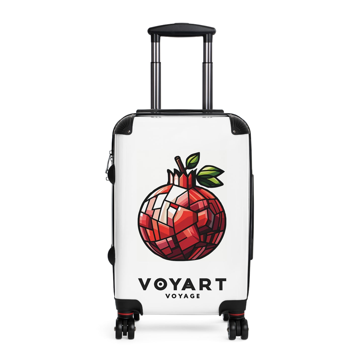 VV Rolling Suitcase w/360° Swivel Wheels: Pomegranate