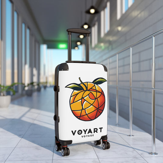 VV Rolling Suitcase w/360° Swivel Wheels: Orange