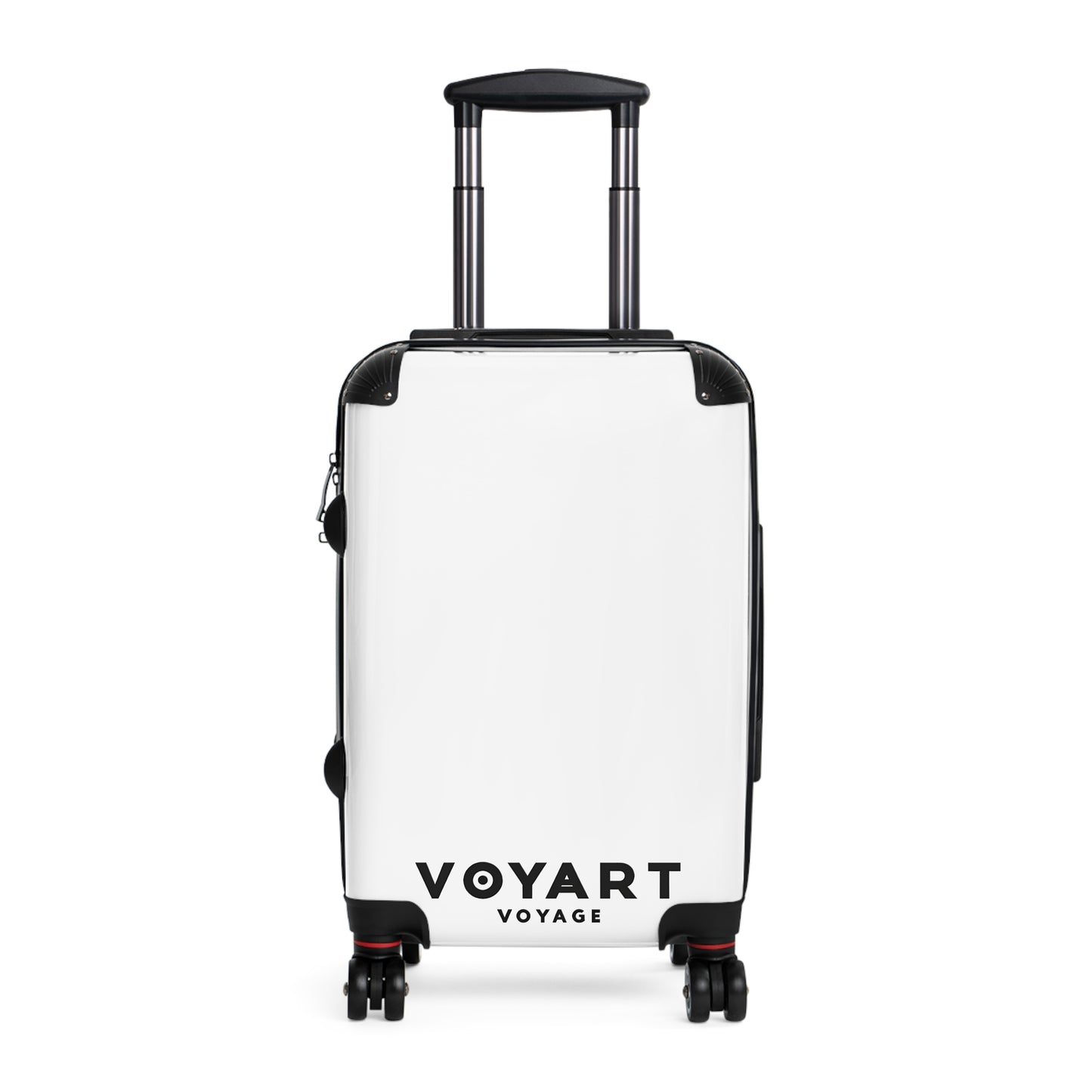 VV Rolling Suitcase w/360° Swivel Wheels: White Snow