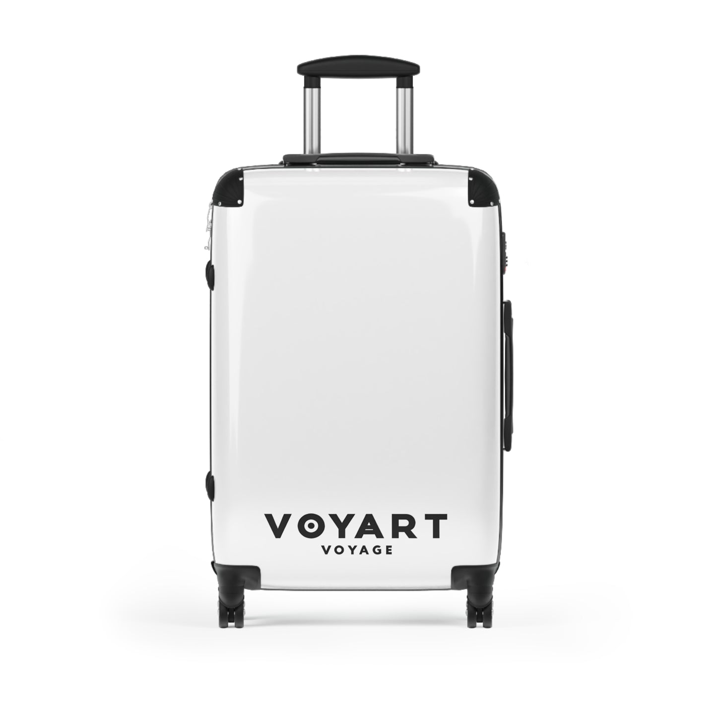 VV Rolling Suitcase w/360° Swivel Wheels: White Snow