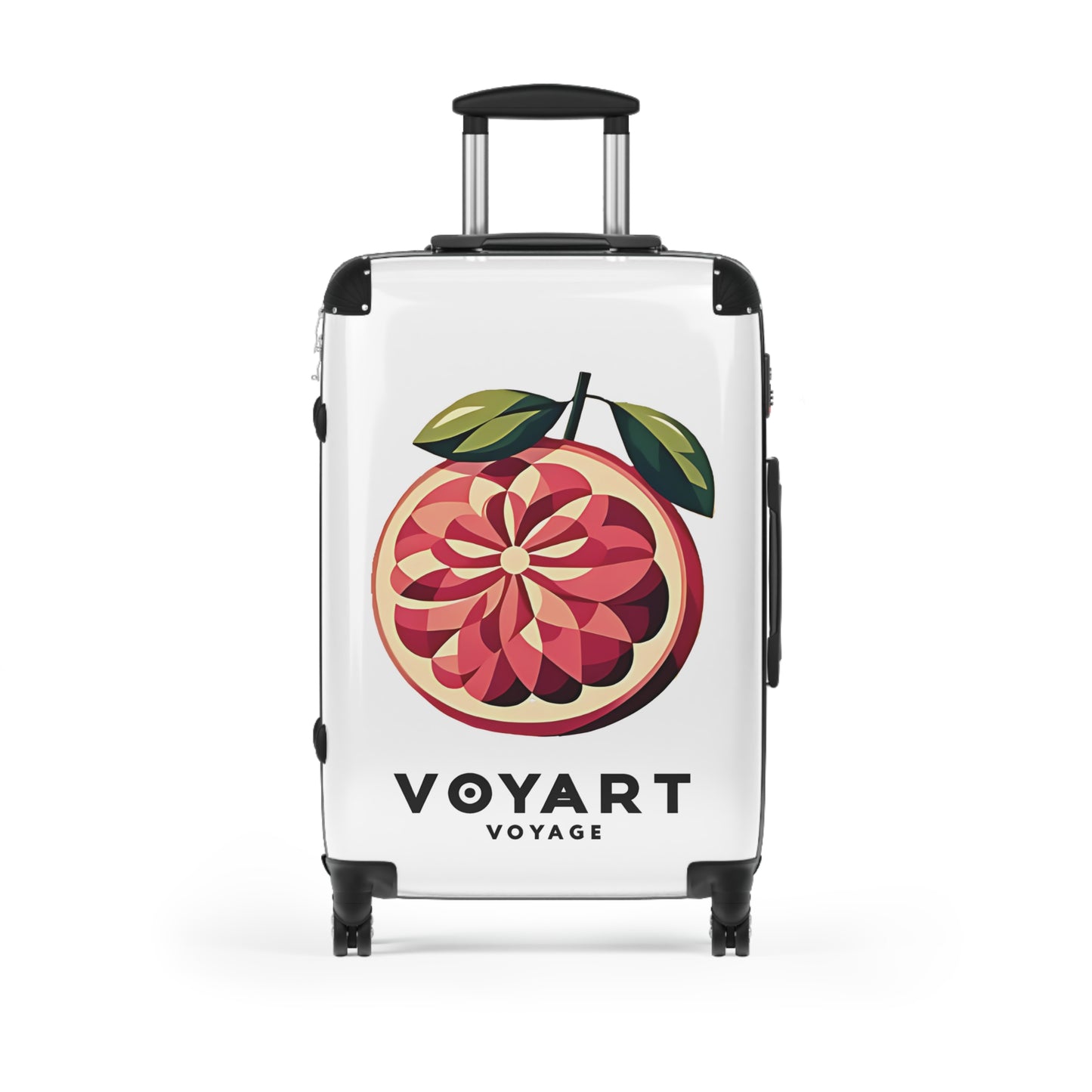 VV Rolling Suitcase w/360° Swivel Wheels: Pink Grapefruit