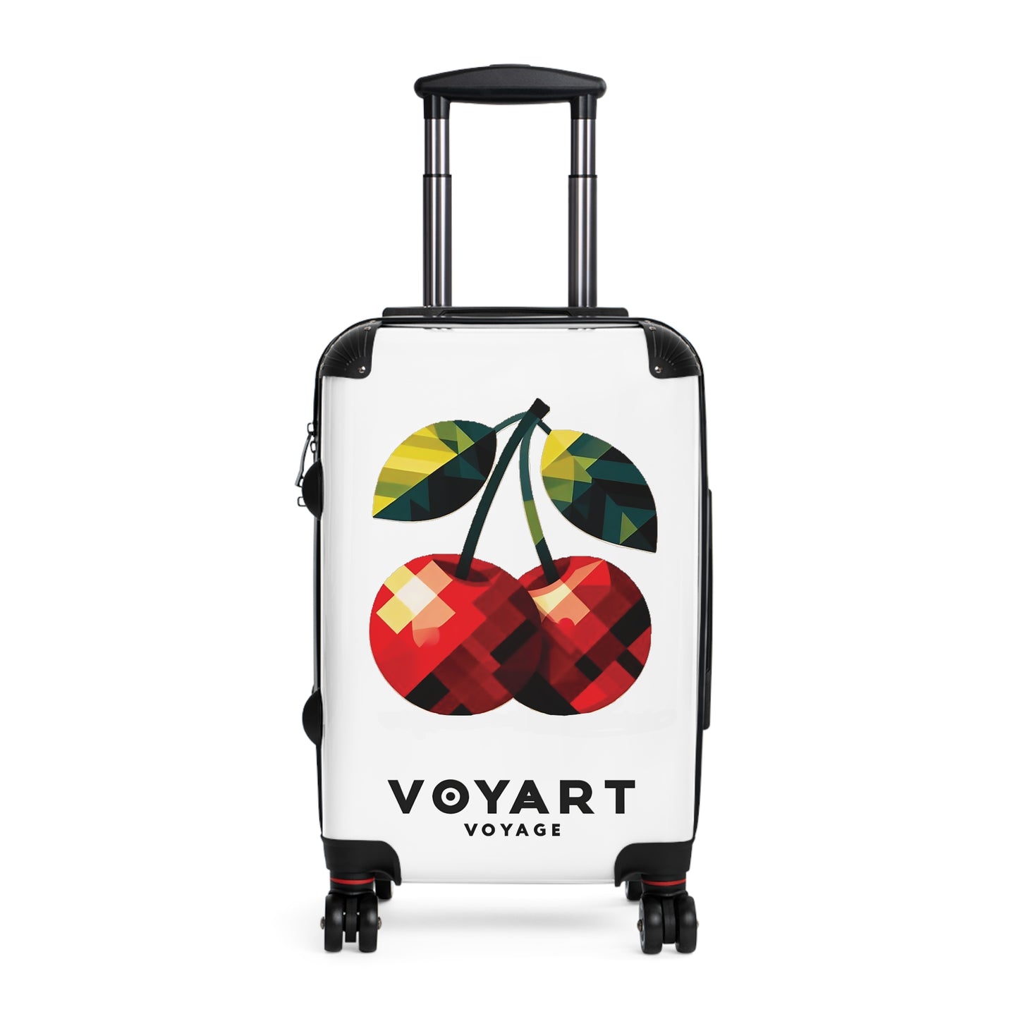 VV Rolling Suitcase w/360° Swivel Wheels: Cherry