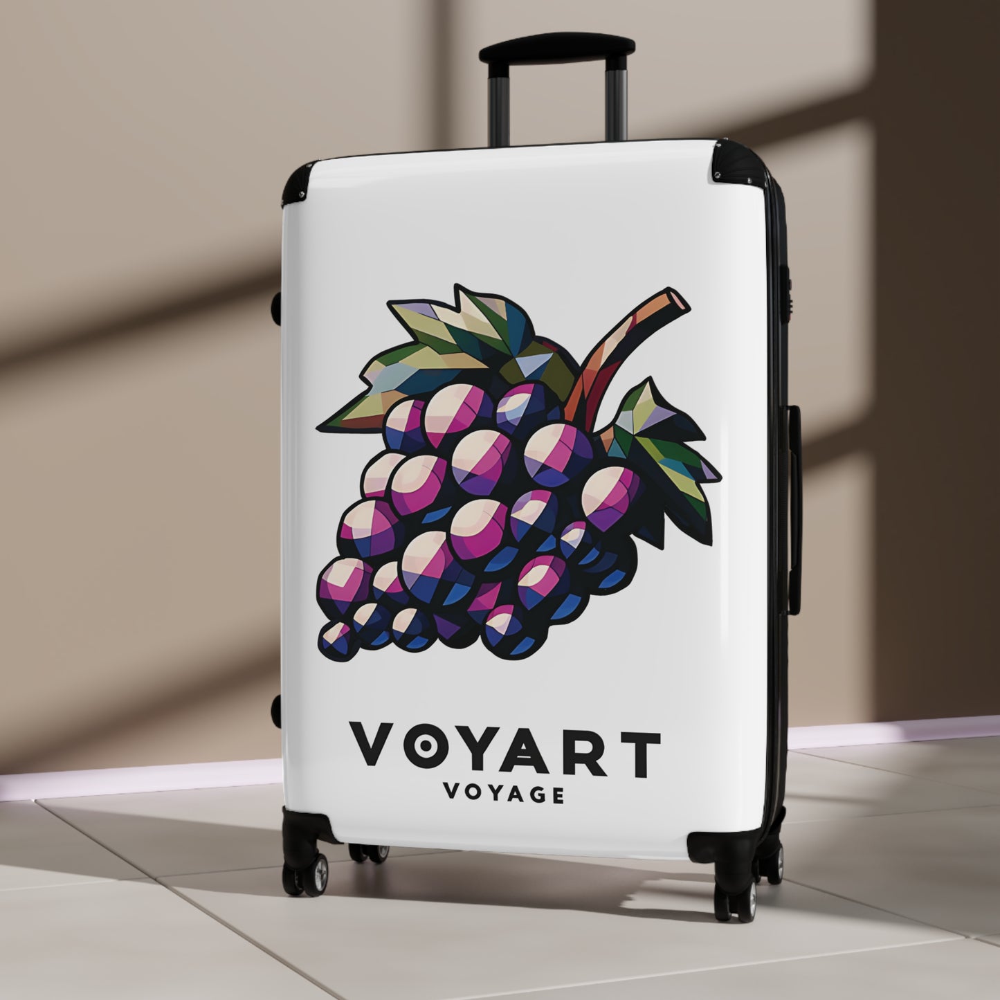 VV Rolling Suitcase w/360° Swivel Wheels: Grape