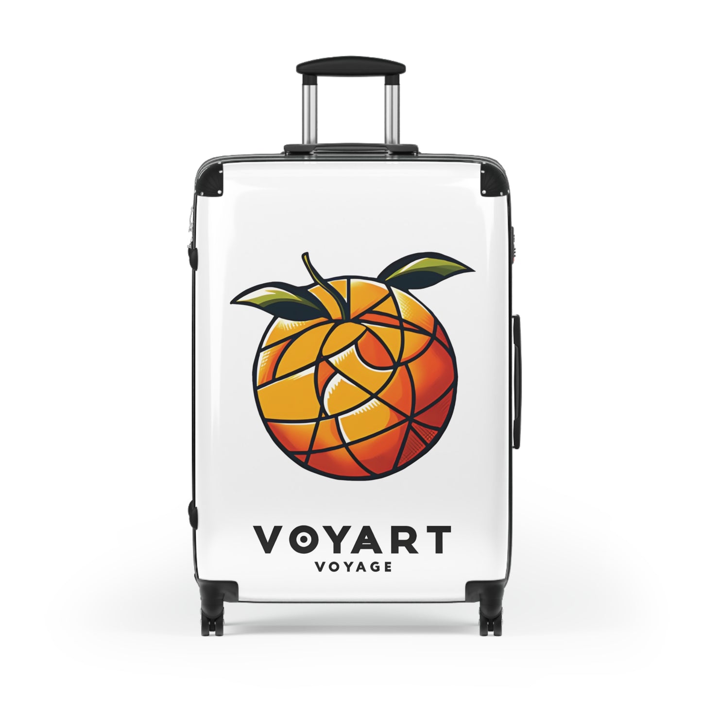 VV Rolling Suitcase w/360° Swivel Wheels: Orange