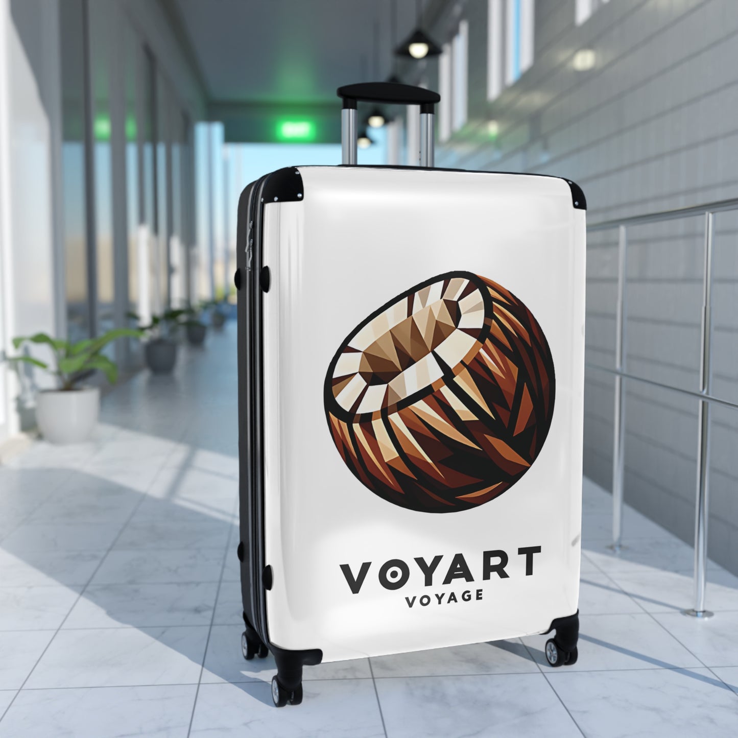 VV Rolling Suitcase w/360° Swivel Wheels: Coconut