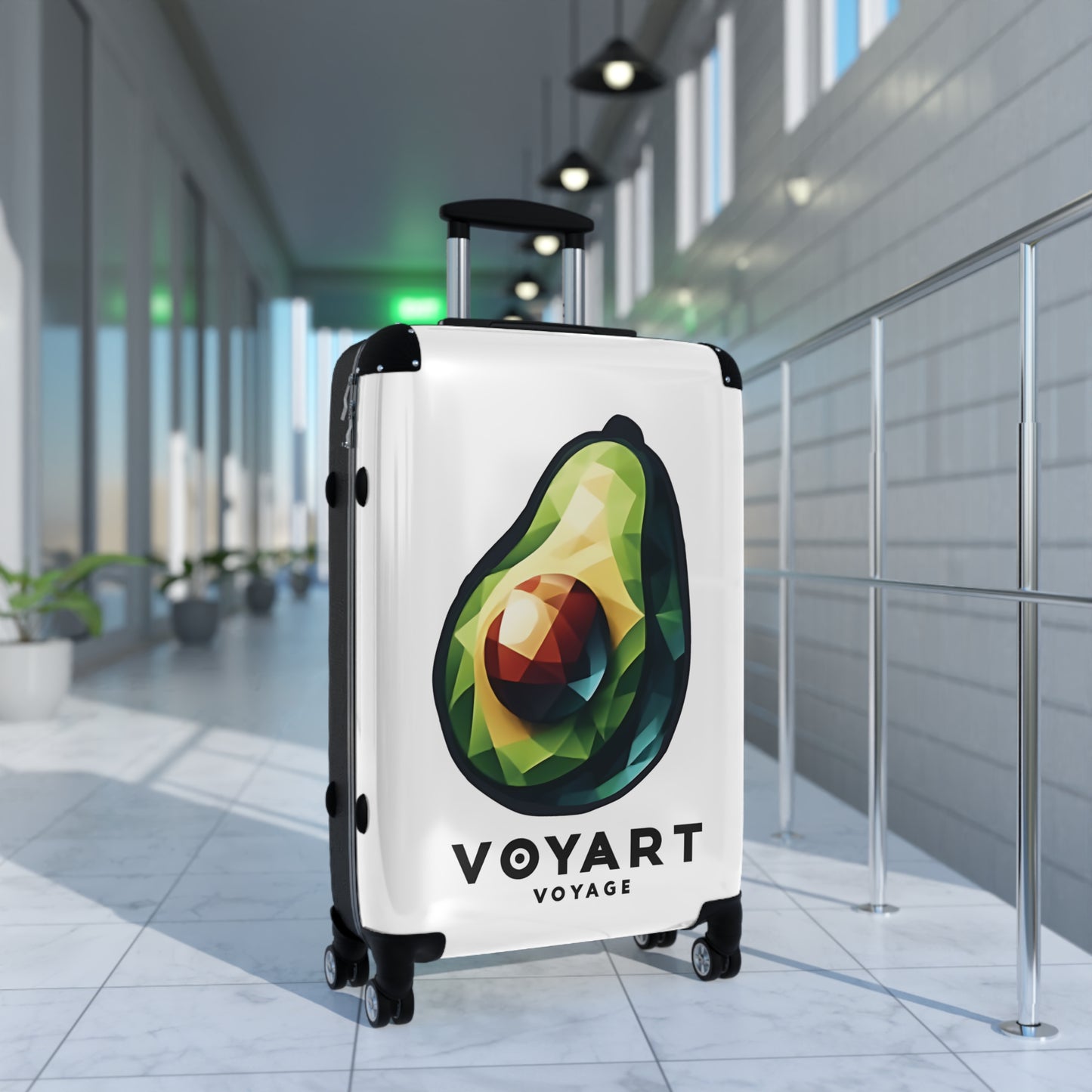 VV Rolling Suitcase w/360° Swivel Wheels: Avocado