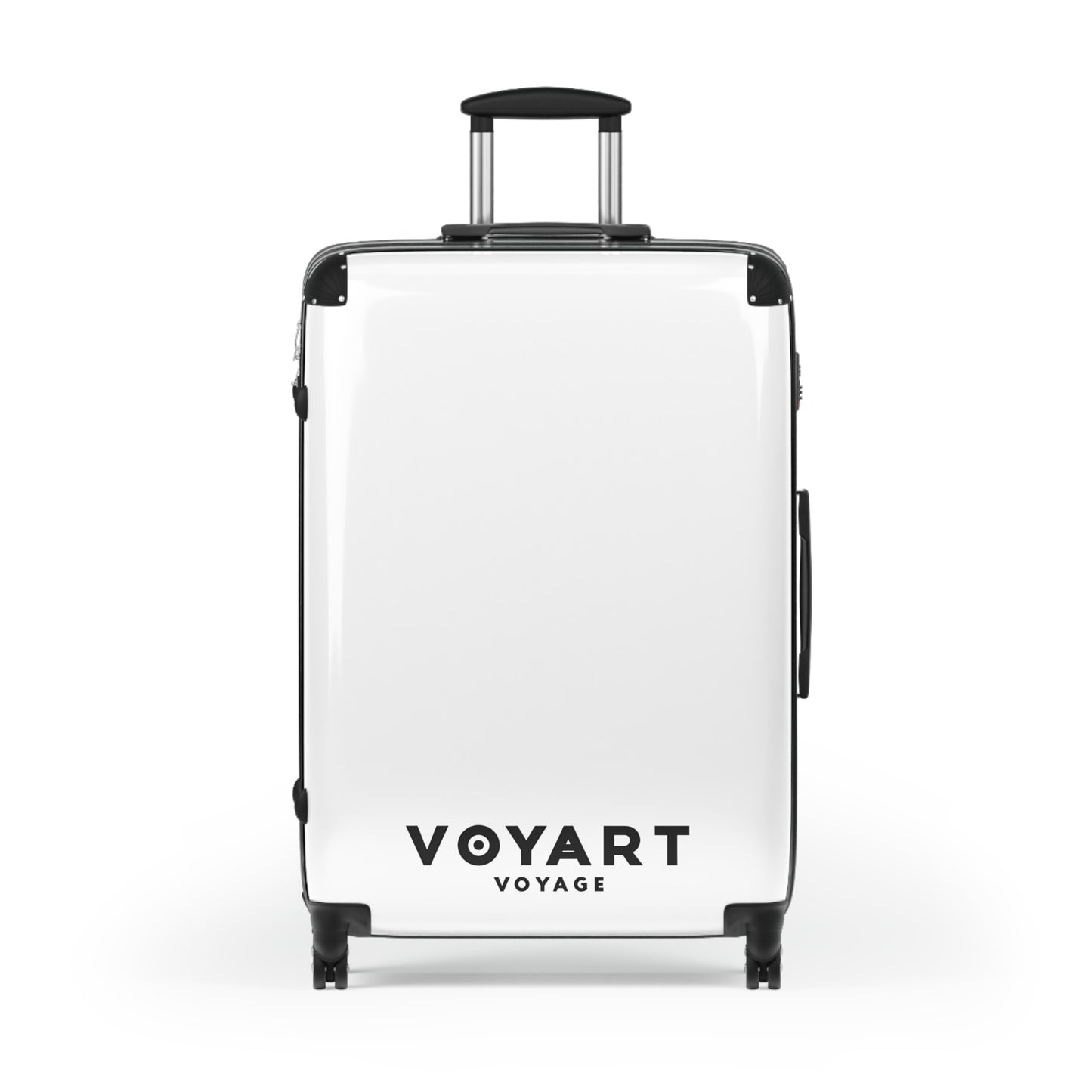 VV Rolling Suitcase w/360° Swivel Wheels: White Snow