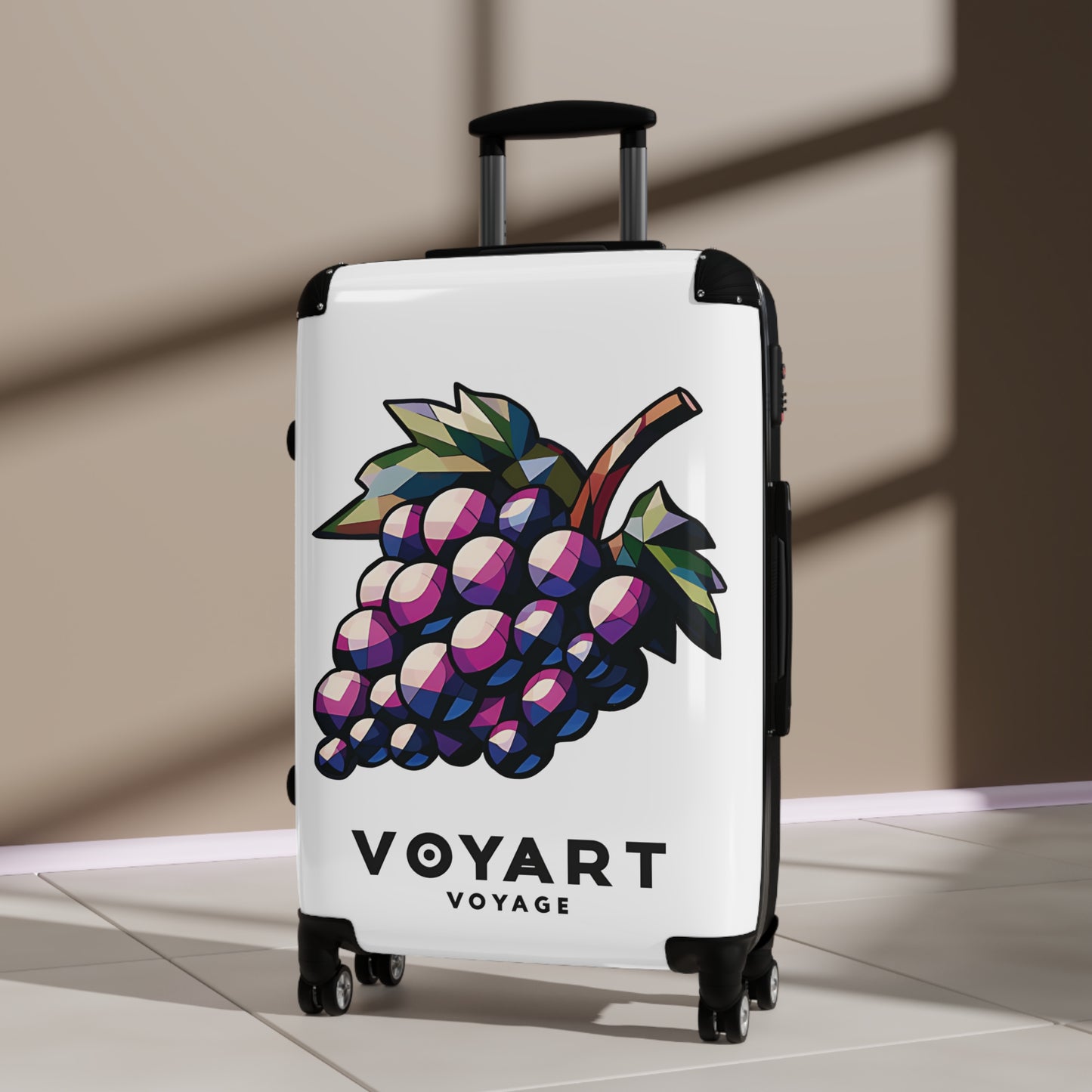 VV Rolling Suitcase w/360° Swivel Wheels: Grape