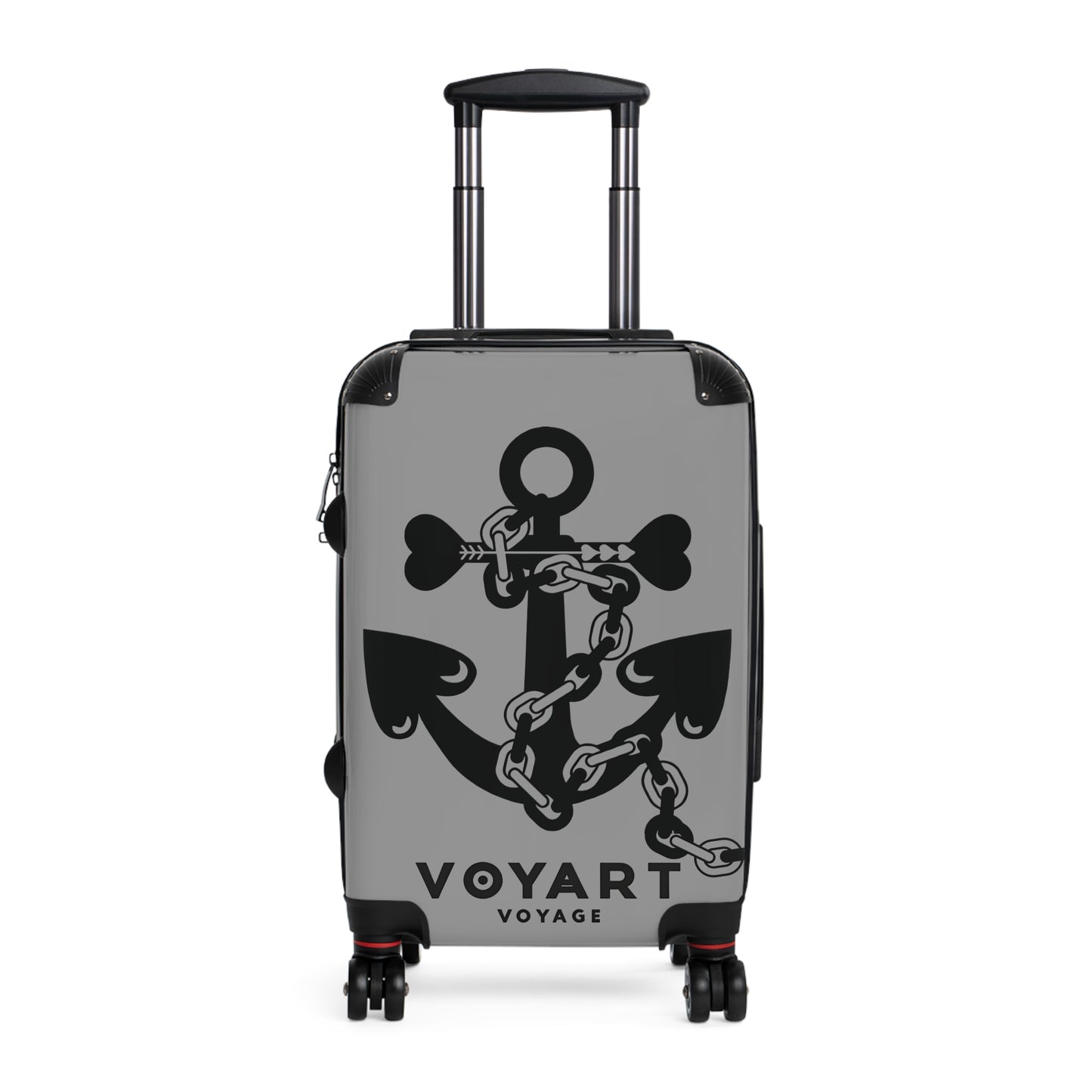 VV Rolling Suitcase w/360° Swivel Wheels: GREY Love Anchor