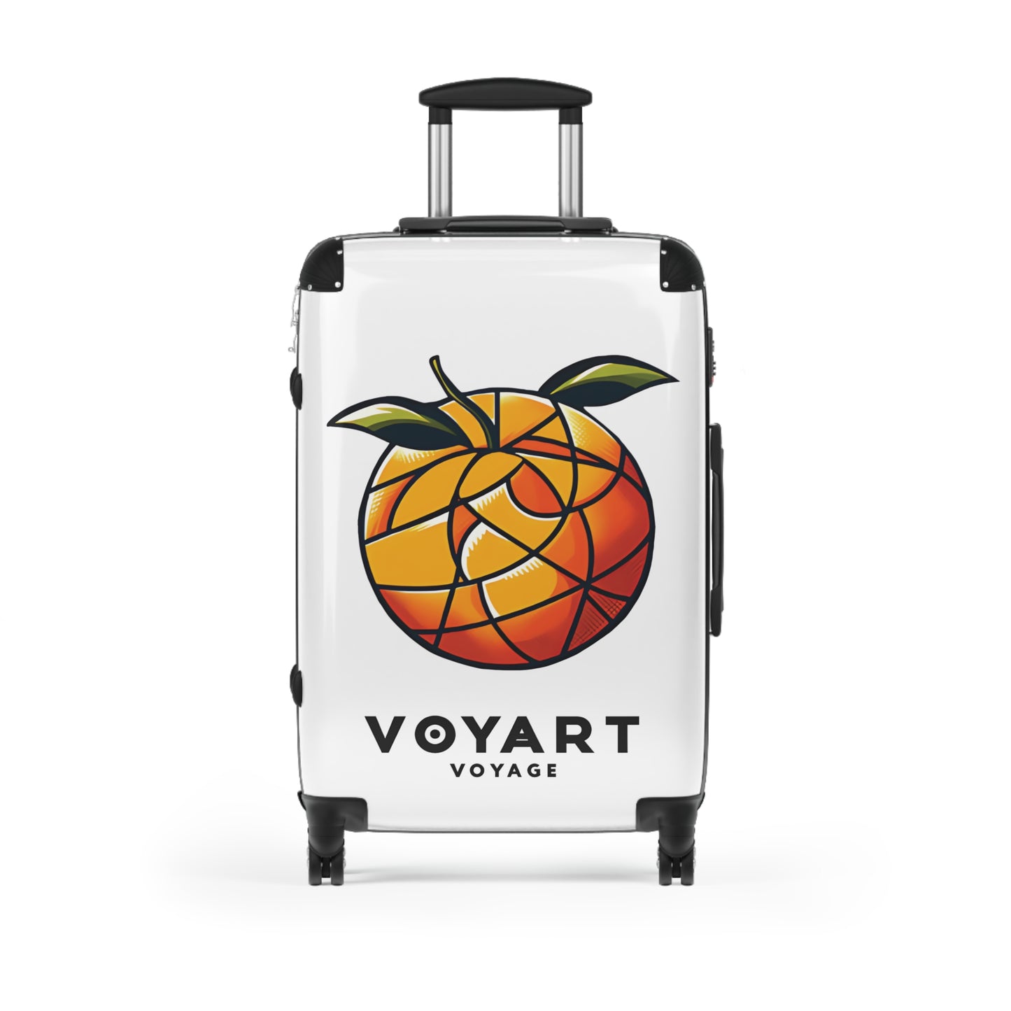 VV Rolling Suitcase w/360° Swivel Wheels: Orange