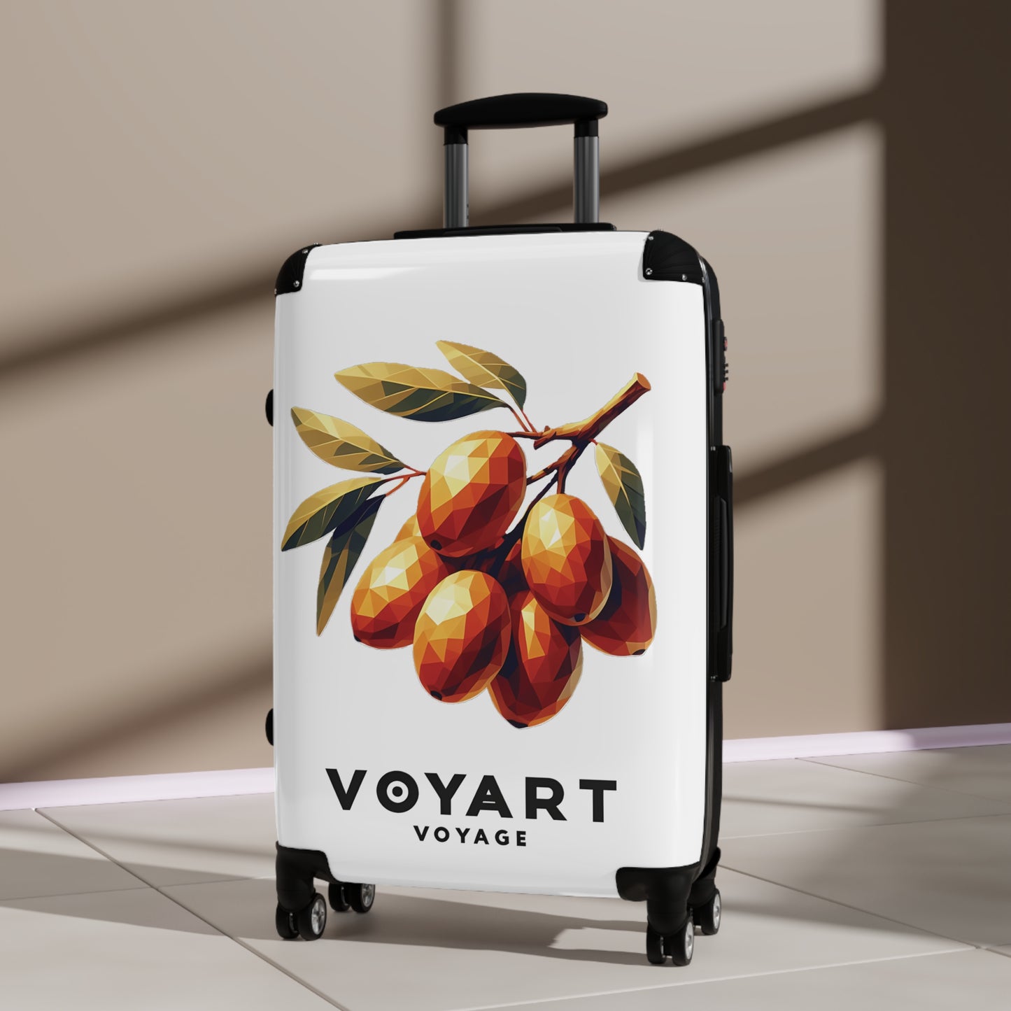 VV Rolling Suitcase w/360° Swivel Wheels: Jujubes/Dates