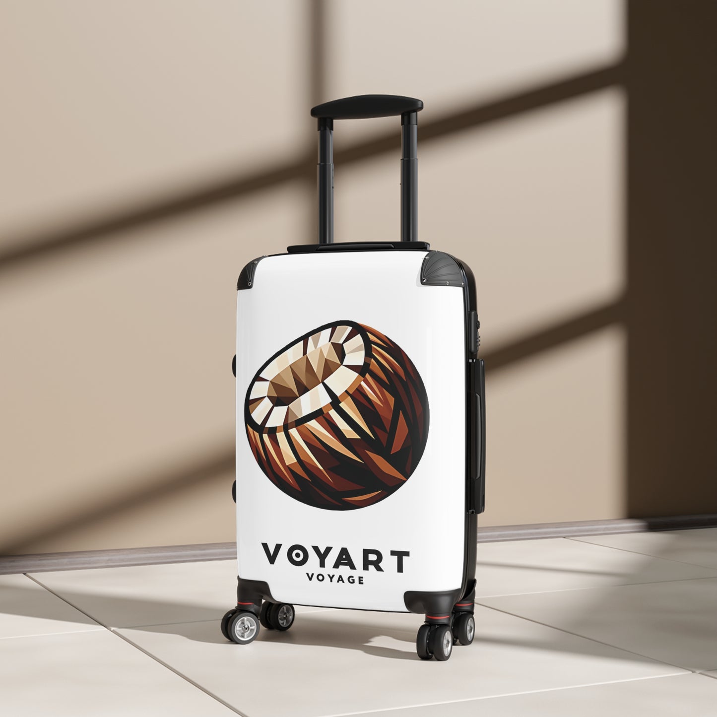 VV Rolling Suitcase w/360° Swivel Wheels: Coconut