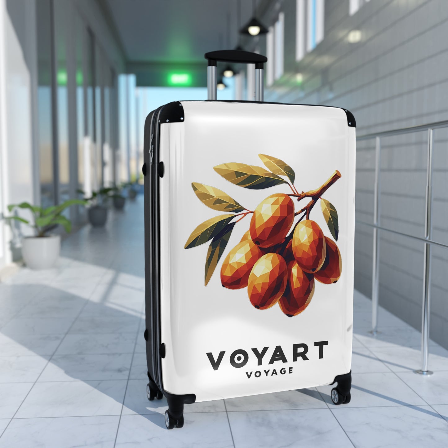 VV Rolling Suitcase w/360° Swivel Wheels: Jujubes/Dates