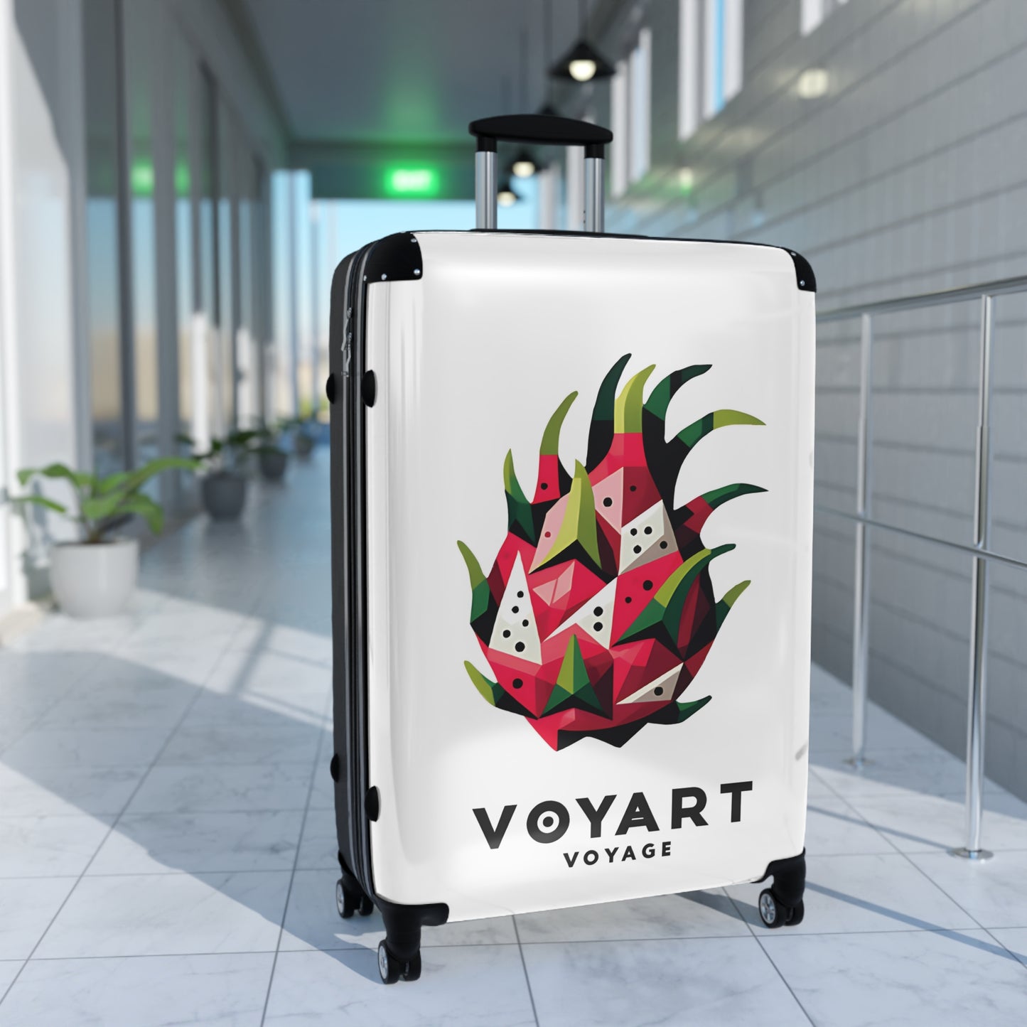 VV Rolling Suitcase w/360° Swivel Wheels: Dragon Fruit